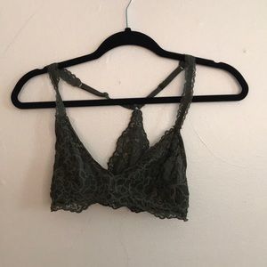 Lace racer back halter bralette